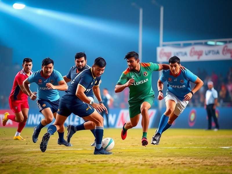 India Rugby Champions League Game Cover featuring Indian rugby players in action